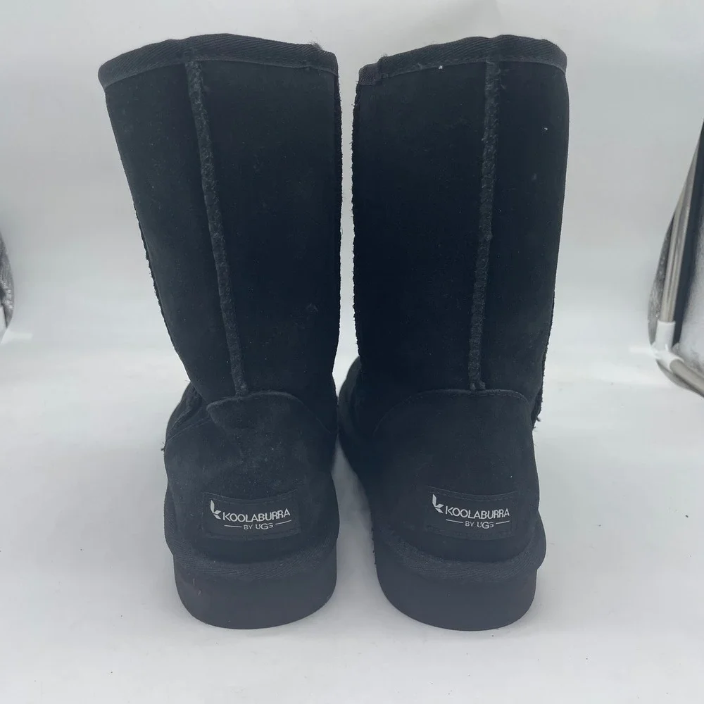 Koolaburra by UGG Koola Short‎ Black Suede Fur Lining Boots 1017090 Womens 9